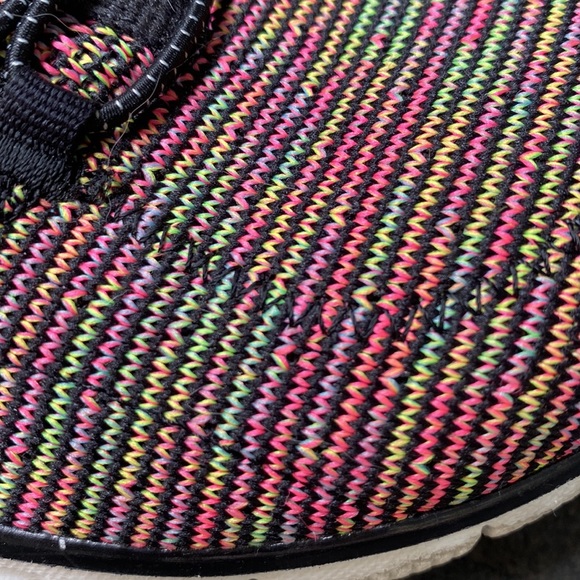 Skechers Multicolored Rainbow Knit Relaxed Fit Memory Foam Slip on Shoes - Picture 8 of 11